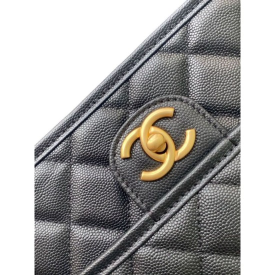 Repliche Zaino Vintage Chanel 25B Pelle di Vitello Granata AS5715 Nero Imitazioni False Online