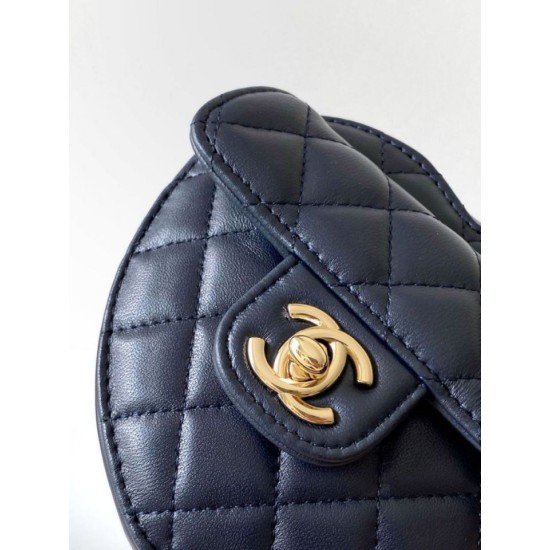Repliche Borsa a Mano Chanel con Catena a Forma di Cuore AP2784 Nera Imitazioni False Online