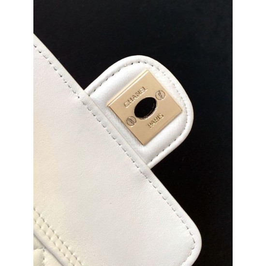 Repliche Borsa a Mano Chanel con Catena a Forma di Cuore AP2784 Bianca Imitazioni False Online