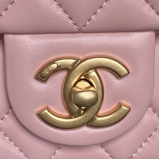 Repliche Borsa Mini Flap Chanel AS5758 Rosa Imitazioni False Online