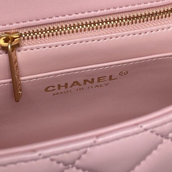 Repliche Borsa Mini Flap Chanel AS5758 Rosa Imitazioni False Online