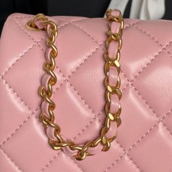 Repliche Borsa Mini Flap Chanel AS5758 Rosa Imitazioni False Online