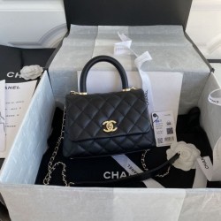 Repliche Borsa a Mano Chanel con Manico Superiore AS2215 Nera Imitazioni False Online