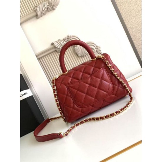 Repliche Borsa a Mano Chanel con Manico Superiore AS2215 Rosso Imitazioni False Online