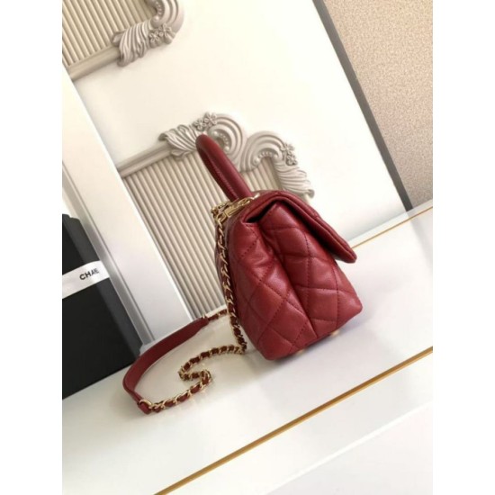 Repliche Borsa a Mano Chanel con Manico Superiore AS2215 Rosso Imitazioni False Online
