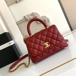 Repliche Borsa a Mano Chanel con Manico Superiore AS2215 Rosso Imitazioni False Online