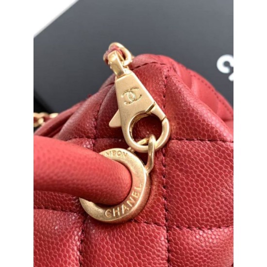 Repliche Borsa a Mano Chanel con Manico Superiore AS2215 Rosso Imitazioni False Online