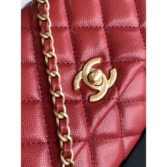 Repliche Borsa a Mano Chanel con Manico Superiore AS2215 Rosso Imitazioni False Online