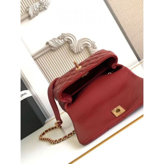 Repliche Borsa a Mano Chanel con Manico Superiore AS2215 Rosso Imitazioni False Online