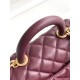 Repliche Borsa Chanel con patta e manico superiore AS2215 Borgogna Imitazioni False Online