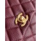 Repliche Borsa Chanel con patta e manico superiore AS2215 Borgogna Imitazioni False Online