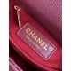 Repliche Borsa Chanel con patta e manico superiore AS2215 Borgogna Imitazioni False Online