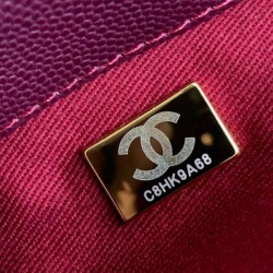 Repliche Borsa Chanel con patta e manico superiore AS2215 Borgogna Imitazioni False Online