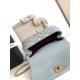 Repliche Borsa Chanel con patta e manico superiore AS2215 Azzurro Imitazioni False Online