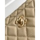 Repliche Borsa Chanel con patta e manico superiore AS2215 Albicocca Imitazioni False Online