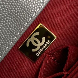 Repliche Borsa Chanel con patta e manico superiore AS2215 Grigio Imitazioni False Online