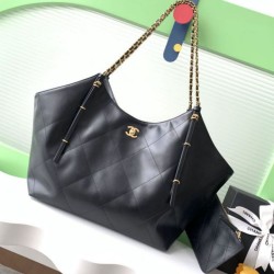 Repliche Borsa Chanel Maxi Shopping Tote AS5463 Nero Imitazioni False Online