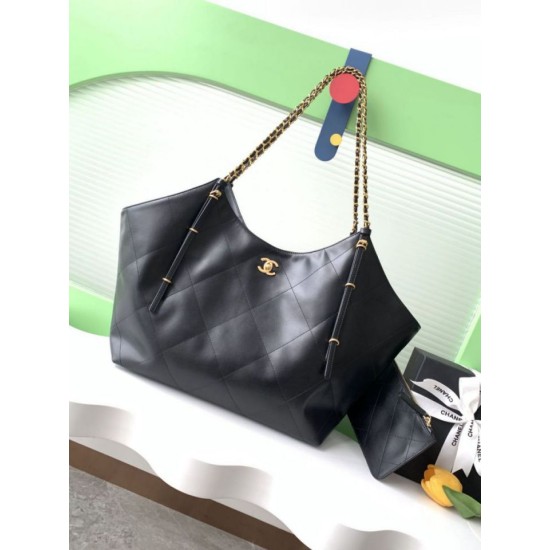 Repliche Borsa Chanel Maxi Shopping Tote AS5463 Nero Imitazioni False Online