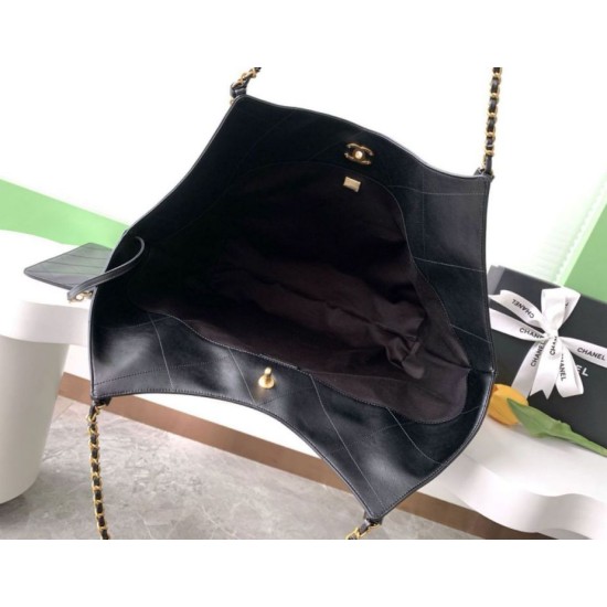 Repliche Borsa Chanel Maxi Shopping Tote AS5463 Nero Imitazioni False Online