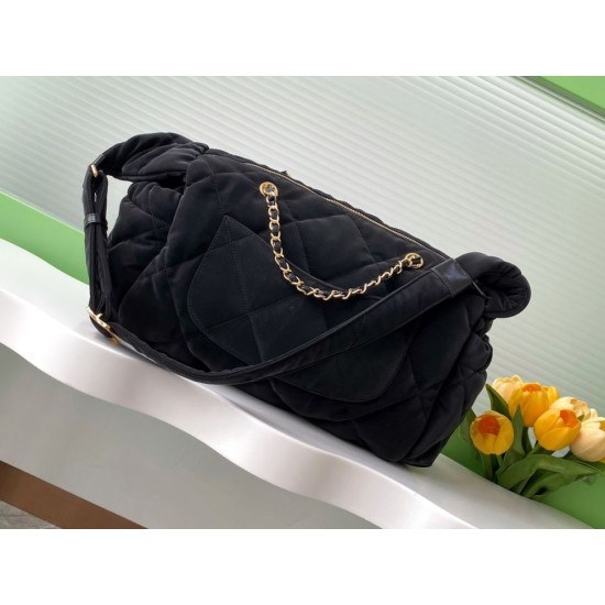 Repliche Borsa Chanel Maxi Bowling AS5055 Nero Imitazioni False Online
