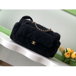 Repliche Borsa Chanel Maxi Bowling AS5055 Nero Imitazioni False Online