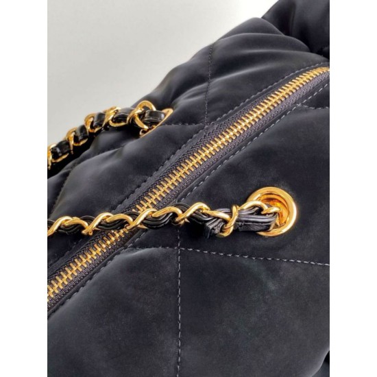 Repliche Borsa Chanel Maxi Bowling AS5055 Nero Imitazioni False Online