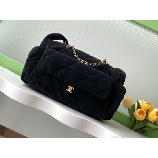 Repliche Borsa Chanel Maxi Bowling AS5055 Nero Imitazioni False Online