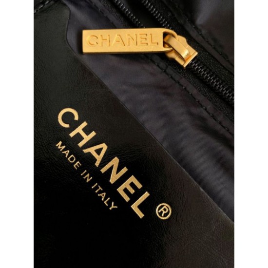 Repliche Borsa Chanel Maxi Bowling AS5055 Nero Imitazioni False Online