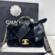 Repliche Borsa Chanel Mini con patta e manico AS5875 Nero Imitazioni False Online