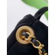 Repliche Borsa Chanel Mini con fiocco in nylon effetto velluto AS5849 Nero Imitazioni False Online