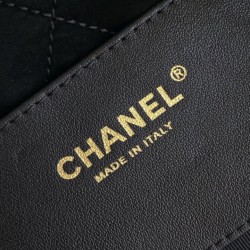 Repliche Borsa Chanel Mini con fiocco in nylon effetto velluto AS5849 Nero Imitazioni False Online