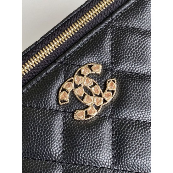 Repliche Borsa Chanel Vanity con catena AP4530 Nero Imitazioni False Online