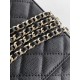 Repliche Borsa Chanel Vanity con catena AP4530 Nero Imitazioni False Online