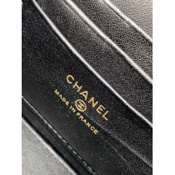 Repliche Borsa Chanel Vanity con catena AP4530 Nero Imitazioni False Online