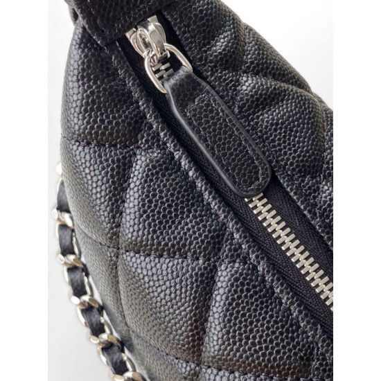 Repliche Borsa Chanel Hobo trapuntata con catena AP4850 Nero Imitazioni False Online