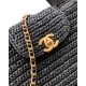 Repliche Borsa Chanel Kelly Tote in rafia Nero AS4416 Imitazioni False Online