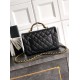 Repliche Borsa Chanel Piccola con patta e manico superiore AS5702 Nero Imitazioni False Online