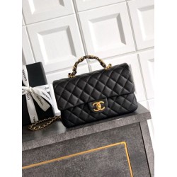 Repliche Borsa Chanel Piccola con patta e manico superiore AS5702 Nero Imitazioni False Online
