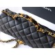 Repliche Borsa Chanel Piccola con patta e manico superiore AS5702 Nero Imitazioni False Online