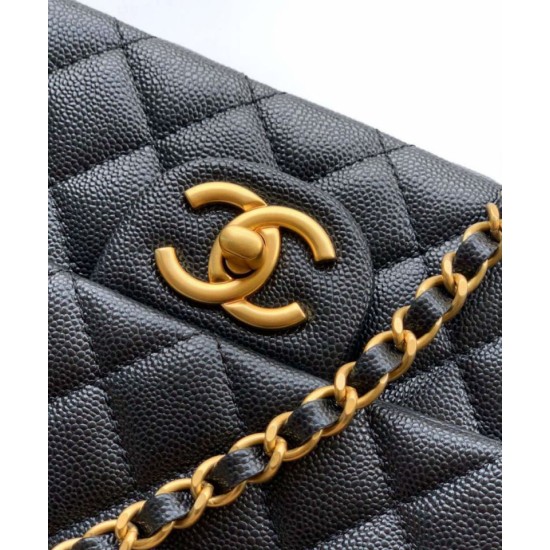 Repliche Borsa Chanel Piccola con patta e manico superiore AS5702 Nero Imitazioni False Online