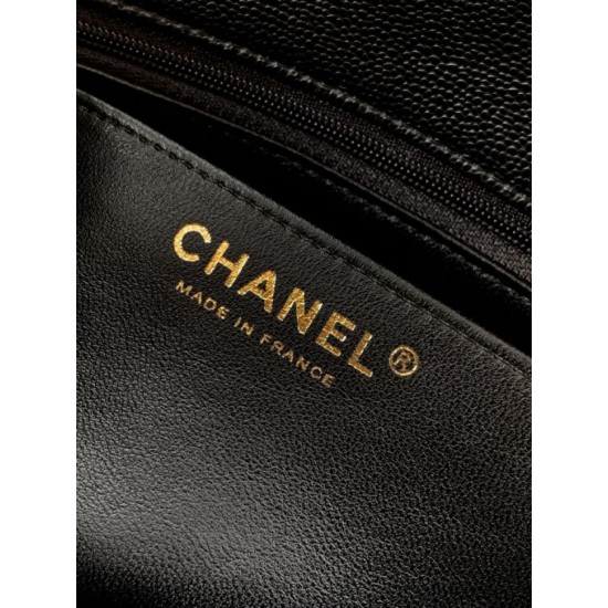 Repliche Borsa Chanel Piccola con patta e manico superiore AS5702 Nero Imitazioni False Online