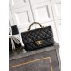 Repliche Borsa Chanel Piccola con patta e manico superiore AS5702 Nero Imitazioni False Online