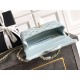 Repliche Borsa Chanel piccola con patta e manico superiore AS5702 Azzurro Imitazioni False Online