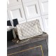 Repliche Borsa Chanel piccola con patta classica CF in pelle di agnello lucida bianca Imitazioni False Online