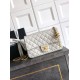 Repliche Borsa Chanel piccola con patta classica CF in pelle di agnello lucida bianca Imitazioni False Online