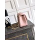 Repliche Borsa Chanel piccola con patta classica CF in pelle di agnello lucida rosa Imitazioni False Online