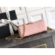 Repliche Borsa Chanel piccola con patta classica CF in pelle di agnello lucida rosa Imitazioni False Online