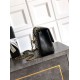 Repliche Borsa Chanel piccola con patta classica CF in pelle di agnello lucida nera Imitazioni False Online