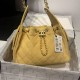 Repliche Chanel AS5293, borsa a secchiello con coulisse piccola Hobo Vintage, pelle di daino gialla Imitazioni False Online