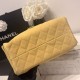 Repliche Chanel AS5293, borsa a secchiello con coulisse piccola Hobo Vintage, pelle di daino gialla Imitazioni False Online